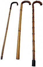 3 oude bamboe wandelstokken 3 oude bamboe wandelstokken