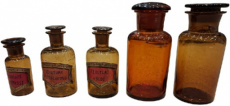 5 oude apothekersflessen 5 oude apothekersflessen