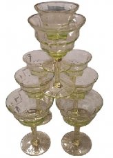 8 uranium wijnglazen