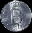 Belgische 250 frank herdenkingsmunt 1976 Pièce commémorative belge de 250 francs, 1976.