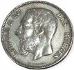 België 5 fr zilveren munt 1875 België 5 fr zilveren munt 1875
