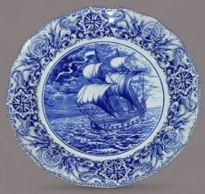 Assiette décorative Boch La Louvière « Delft »