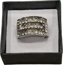 brede strass ring