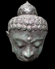 Boeddha hoofd in brons