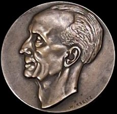 Camille Huysmans bronzen erepenning