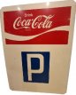 Coca-Cola parking reclamebord in metaal uit 1970 Coca-Cola parking reclamebord in metaal uit 1970