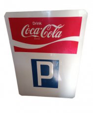 Coca-Cola parking reclamebord uit 1970