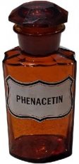 grote oude apothekerspot "phenacetin"