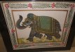 Indische olifant handbeschilderd op zijde. Indische olifant handbeschilderd op zijde