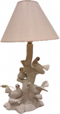 Italiaanse keramieken lamp met vogels Italiaanse keramieken lamp met vogels