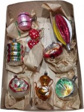 set van 8 glazen kerstballen set van 8 glazen kerstballen