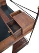 teakhouten en smeedijzeren bureau teakhouten en smeedijzeren bureau