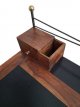 teakhouten en smeedijzeren bureau teakhouten en smeedijzeren bureau
