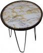 vintage bijzettafeltje met Faux Marmer tablet vintage bijzettafeltje met Faux Marmer tablet