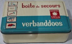 vintage gevulde Stella verbanddoos vintage gevulde Stella verbanddoos