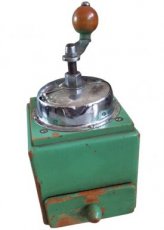 vintage groene koffiemolen