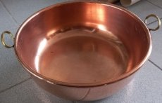 zware roodkoperen konfituurpan zware roodkoperen konfituurpan